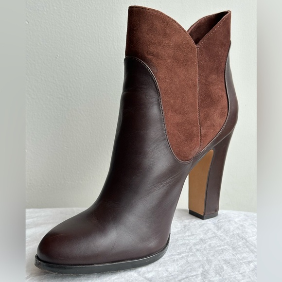 Vince Camuto brown leather and suede boots, size 8.5M / 38.5 - Picture 4 of 11